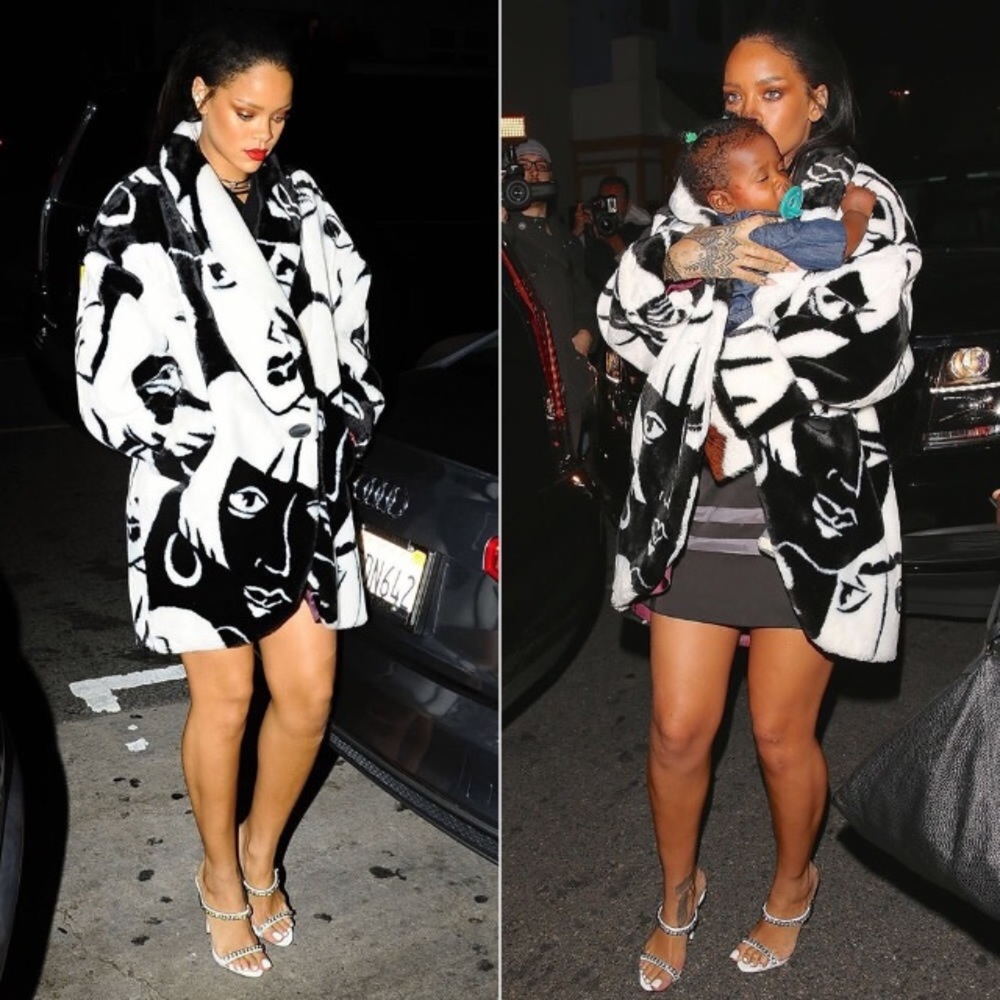 vintage donnybrook picasso faces art deco fur coat